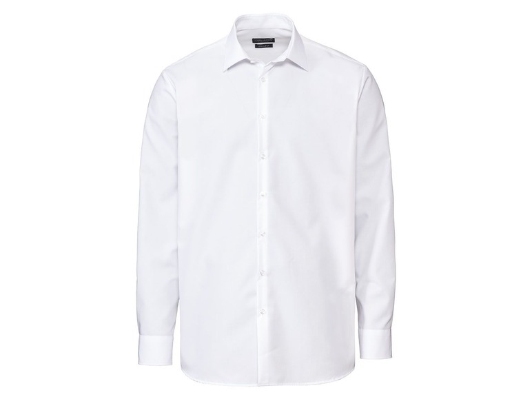 Weißes Hemd mit langen Ärmeln.