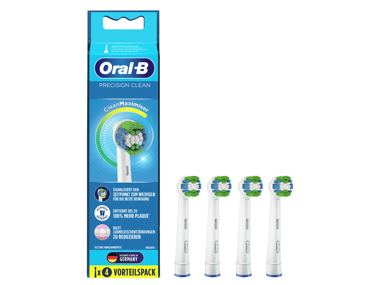 100% nagelneu Oral-B Precision Clean Aufsteckbürsten, 4 Stück