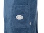 Ein blauer Bademantel mit einer Tasche und einem Schiff darauf, von der Marke Egeria.