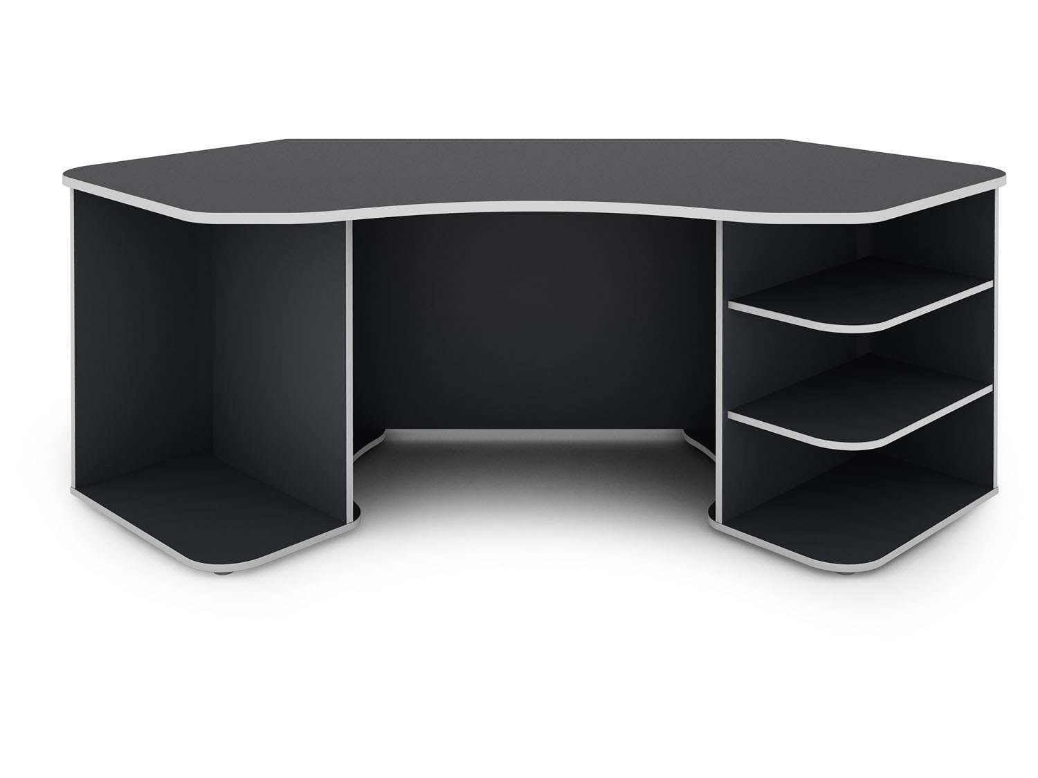 Thumbnail - byLIVING Schreibtisch Thanatos (ohne Monitoraufsatz, Anthrazit/Weiß)