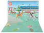 Ein Playtive Adventskalender mit Reitsport, einem Springparcours und einem Weihnachtsbaum.