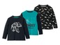 Drei Langarmshirts mit Dinosauriermotiven