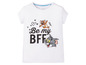 Weißes T-Shirt mit Tom und Jerry Druck und dem Text 'Be my BFF'.