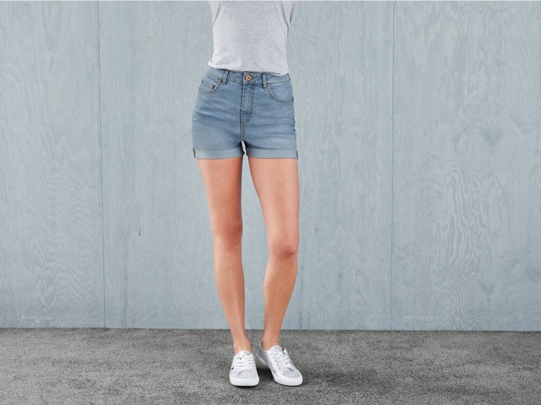 Gehe zu Vollbildansicht: ESMARA® Jeansshorts Damen, mit Reißverschluss, 5-Pocket-Style, mit Baumwolle und Elasthan - Bild 3
