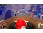 Mario Kart-Gameplay mit einem roten Kart auf Platz zwei.