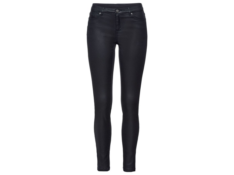 Schwarze Skinny Jeans mit glänzendem Finish.