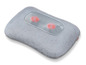 Ein graues Massagekissen mit zwei Heizzonen von Beurer.