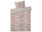 Beige Bettbezug mit rosa-grauem Mosaikmuster