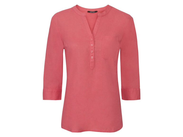 Gehe zu Vollbildansicht: esmara Damen Bluse, leicht tailliert geschnitten, mit Tunikakragen - Bild 7