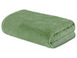 Ein gefaltetes grünes Handtuch.