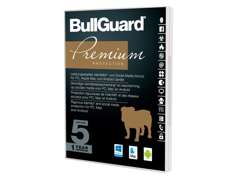 Gehe zu Vollbildansicht: BullGuard Premium Protection 2017 1 Jahr/5 Geräte - Bild 1