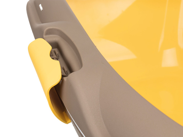 Gehe zu Vollbildansicht: Jollypaw Katzentoilette mit Rand, Trennsystem, 39 x 22 x 59 cm, taupe/gelb - Bild 3