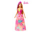 Barbie Puppe in einem rosa Kleid mit Blumenmuster