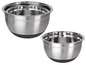 Zwei Edelstahlschüsseln mit Gummiboden, Marke Ernesto.