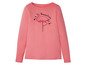 Rosa Langarmshirt mit Flamingo-Motiv.