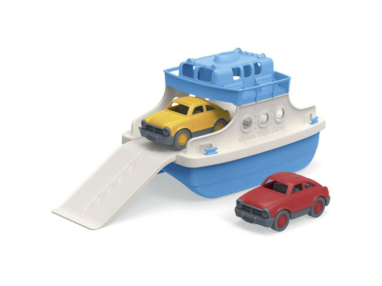 Gehe zu Vollbildansicht: JH-Products / Jochen Heil Fähre mit Fahrzeugen / Ferry boat with 2 cars - Spielwaren - Bild 2
