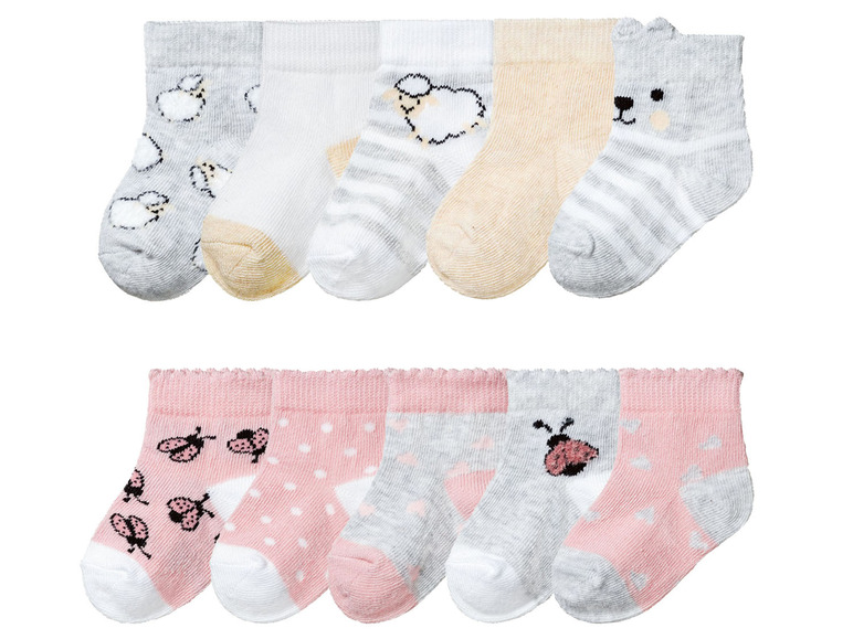 Gehe zu Vollbildansicht: lupilu® 5 Paar Socken Baby, mit Bio-Baumwolle - Bild 1