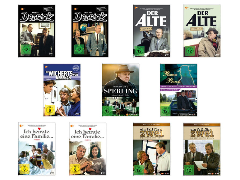 DVDs mit deutschen Serien wie Derrick, Der Alte und Ich heirate eine Familie