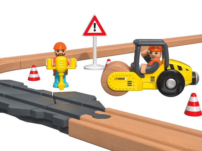 Gehe zu Vollbildansicht: Playtive Holz Eisenbahn Baustelle, 68-teilig - Bild 5