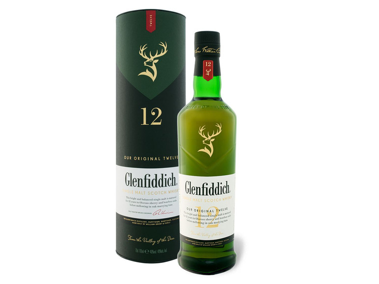 Glenfiddich Signature Speyside Single Malt Jahre Geschenkbox Scotch Vol Whisky mit 12 40