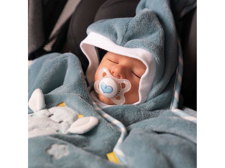 Gehe zu Vollbildansicht: Fehn Einschlagdecke »Drache«, kuschelige Babydecke passend für Babyschalen & Autositze - Bild 3