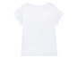 Weißes T-Shirt mit kurzen Ärmeln für Mädchen.