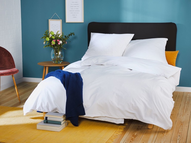 Gehe zu Vollbildansicht: MERADISO® Bettwäsche, 135 x 200 cm Deckenbezug, in Perkal, aus reiner Bio-Baumwolle - Bild 2