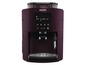 Eine dunkelviolette Krups Kaffeemaschine mit Bohnenbehälter.