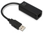 Ein schwarzer HP USB-zu-Ethernet-Adapter.