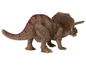 Eine braune Spielzeugfigur eines Triceratops