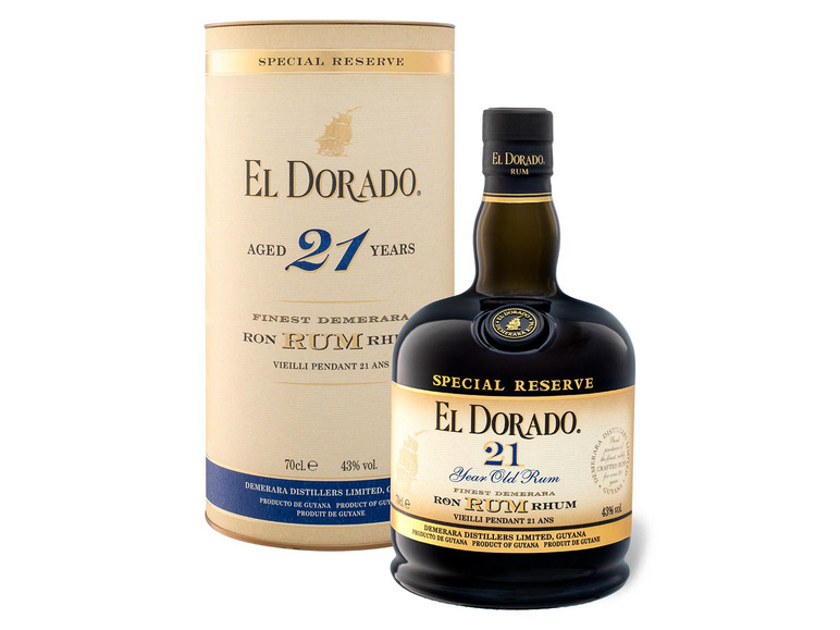 Gehe zu Vollbildansicht: EL DORADO Rum Special Reserve 21 Jahre 43% Vol - Bild 1