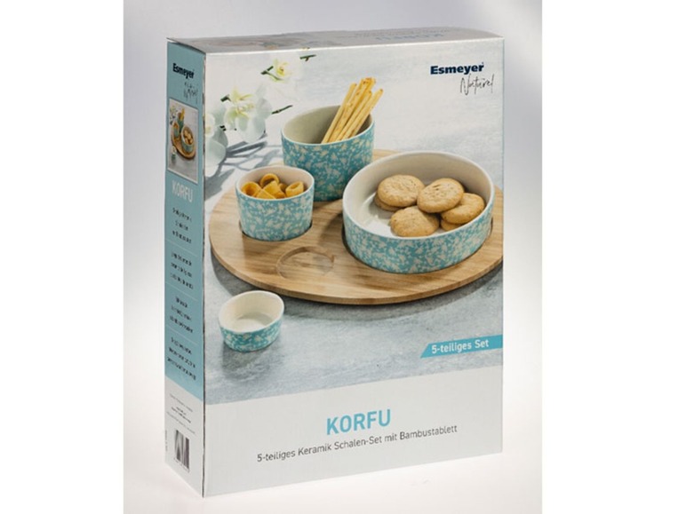Gehe zu Vollbildansicht: Esmeyer 5-teiliges Servier-/Snack-Set "KORFU" - Bild 3