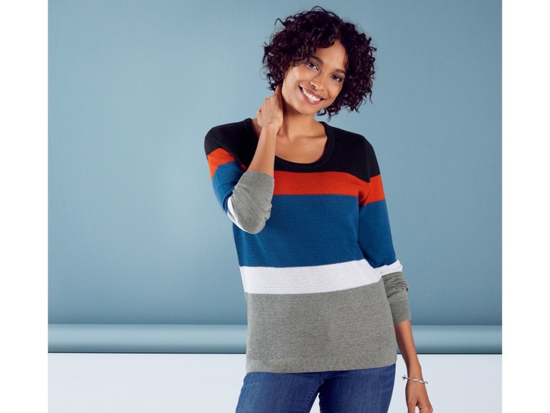 Gehe zu Vollbildansicht: ESMARA® Pullover Damen, aus Strukturstrick, mit Baumwolle, Viskoseanteil - Bild 8