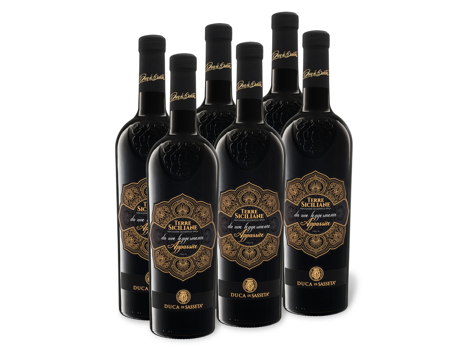 6 x Duca Sic… Sasseta 0,75-l-Flasche Weinpaket Terre di