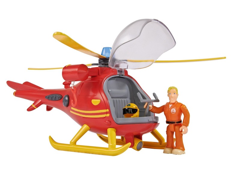Gehe zu Vollbildansicht: Simba Feuerwehrmann Sam Hubschrauber mit Figur - Bild 1