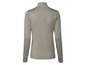 Beige Langarmshirt mit Stehkragen