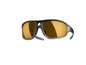 Schwarze Sonnenbrille mit goldenen Gläsern
