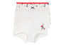Ein Set mit drei weißen Mädchen-Unterhosen mit Paris-Motiv.