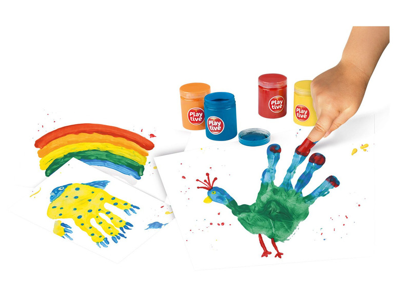Gehe zu Vollbildansicht: PLAYTIVE® Fingermalfarben, 8 Dosen Fingermalfarbe, ab 3 Jahren - Bild 6