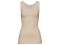 Beige Tanktop mit Spitze zum Tragen unter der Kleidung.