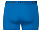 Blaue Boxershorts mit 'N3VR STOP' Logo