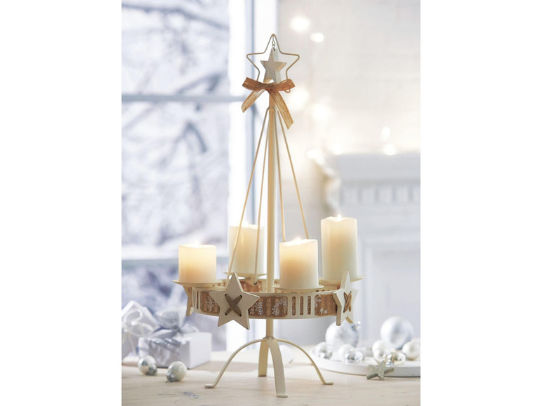 Gehe zu Vollbildansicht: Pureday Kerzenständer White Christmas - Weiß - Bild 2