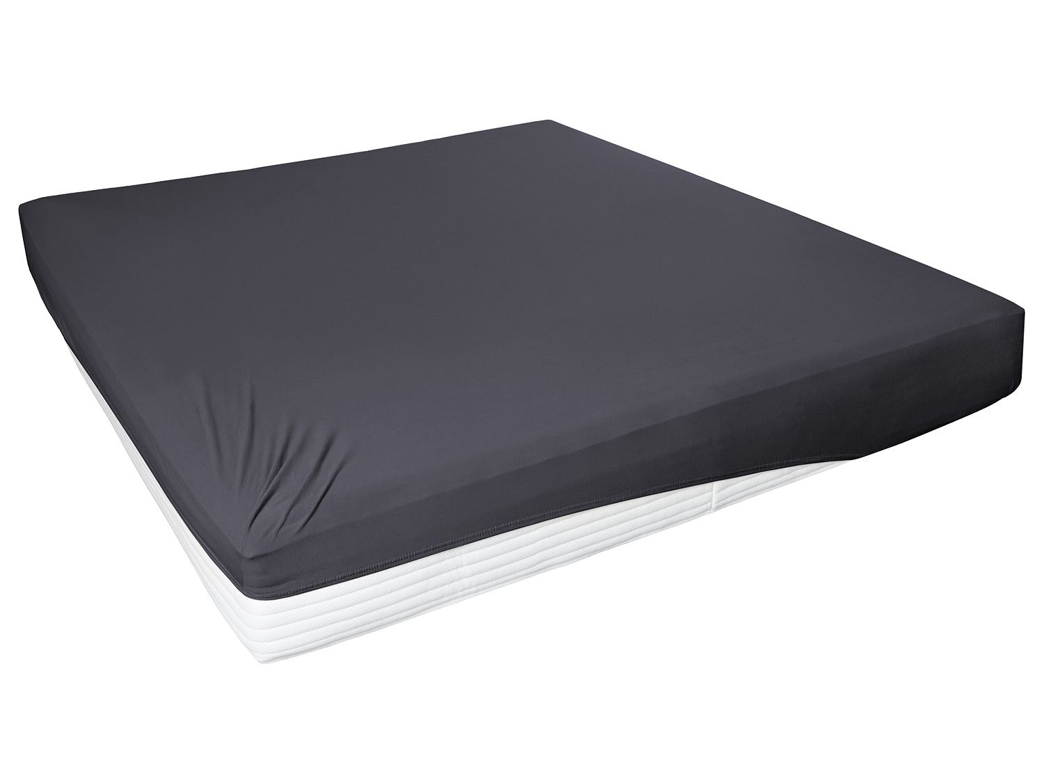 Primera Elastan-Jersey-Spannbetttuch mit Rundumgummi (Anthrazit, 90-100×200 cm) | 04002895149853
