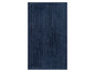 Eine dunkelblaue Badematte mit Rippenmuster.