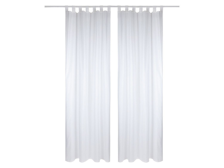 Gehe zu Vollbildansicht: MERADISO® Vorhang, 2-teilig, 135 x 265 cm, mit Schlaufen, blickdicht, mit Baumwolle - Bild 5