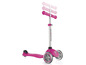 Ein rosa Globber Scooter mit höhenverstellbarem Lenker für Kinder.