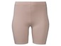 Beige Fahrradshorts für Damen.