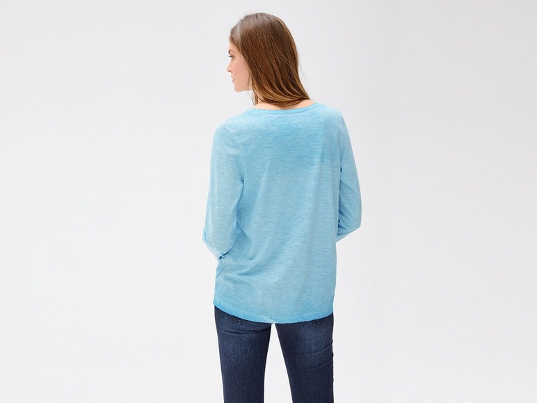 Gehe zu Vollbildansicht: ESMARA® Langarmshirt Damen, mit Slub-Effekt, aus Baumwolle - Bild 13