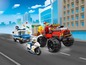 LEGO City Polizeiautos verfolgen einen Monstertruck.