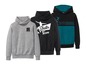 Drei Skate-Sweatshirts mit unterschiedlichen Designs